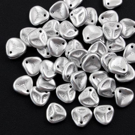 Rose Petals 8x7mm Aluminium Silver [10szt]