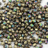 Fire Polish 4mm Crystal Golden Rainbow Matted [40szt]