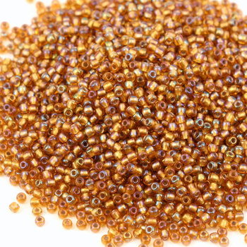 Toho Round 11/0 Gold-Lined Topaz [10g]