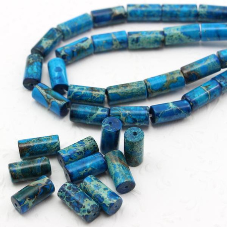 Jaspis lazurowe wybrzeże wałek niebieski 16x8mm