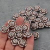 Rose Beads Alabaster Matte Bronze Patina 16mm [1szt]