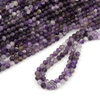 Ametyst kula fasetowana 5mm [sznur 39cm]