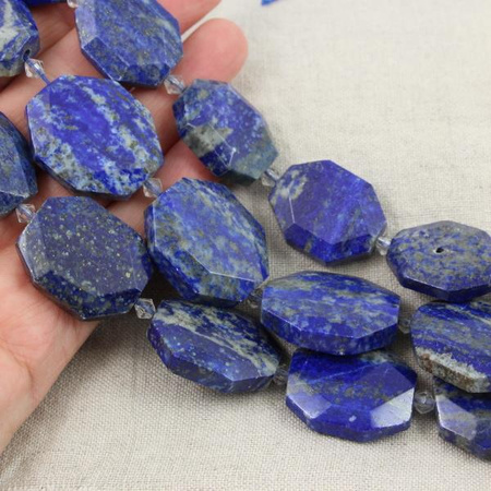Lapis lazuli z pirytem plaster 35x29mm
