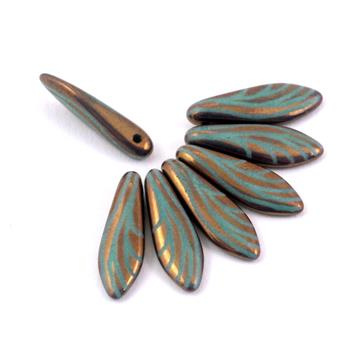 Dagger Green Turquoise Laser Wing 5x16mm [6szt]