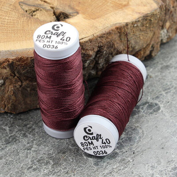 Supermocne nici Craft bordowe nr 40 [szpula 80m]