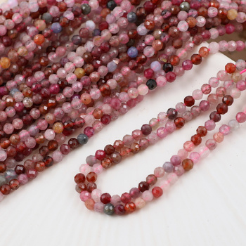 Spinel multikolor kula fasetowana 3mm [sznur 39cm]