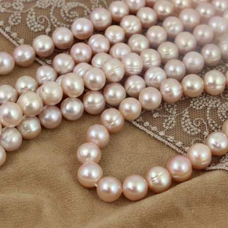 Perła słodkowodna różowa kula 9,5mm