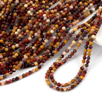 Jaspis mokait kula fasetowana 2mm [sznur 39cm]