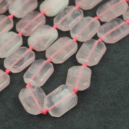 Kwarc różowy prostokąt 18x13mm