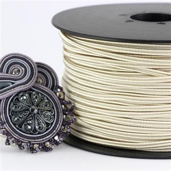 Sznurek sutasz acetat ITALY 2,5mm gardenia [1metr]