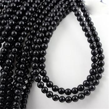 Onyks kula gładka 4mm [sznur 40cm]