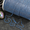 Taśma ozdobna cyrkoniowa silver/royal blue 1,5mm [50cm]