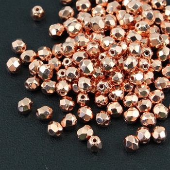 Fire Polish 4mm Copper Plated HQ [20szt]