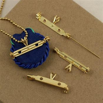 Baza broszki złota z krawatką 33mm