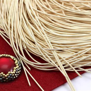 Bajorek do haftu miękki - jasne złoto satynowy 1mm [ 4g ]