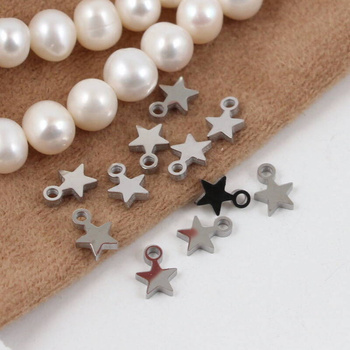 Zawieszka gwiazdka mini stal szlachetna 7x5mm [4szt]