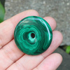 Zawieszka malachit naturalny donut 36mm
