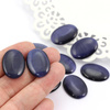 Kaboszon kocie oko owal granatowy 25x18mm
