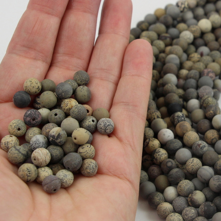 Jaspis antyczny kula gładka MAT 8mm