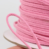 Sznurek sutasz prążkowany 4mm różowy [1metr]