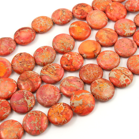 Jaspis lazurowe wybrzeże moneta pomarańczowa 20mm
