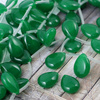 Jadeit łezka ciemna zielona 20x15mm