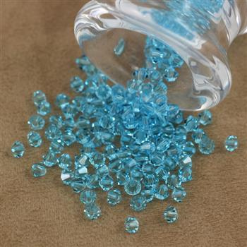 Preciosa Bicone Bead Rondelle Aqua Bohemica 4mm [20szt]