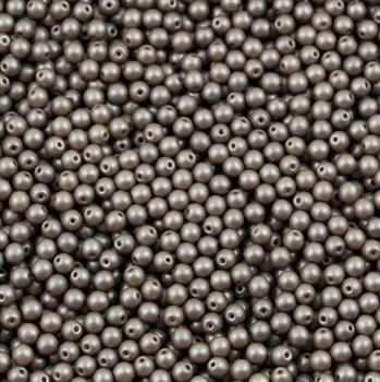 Round Beads Powdery - Taupe 4mm [50szt]