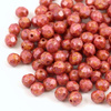 Fire Polish 6mm Alabaster Rose Spotted [20szt]