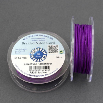 Griffin sznurek nylonowy fioletowy 1,5mm [1 szpula/10 m]