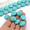 Howlit turkusowy moneta gładka 20mm