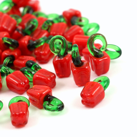 Zawieszka szklana papryka 20x8mm