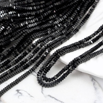 Hematyt czarny poduszka 3x2mm [sznur 40cm]