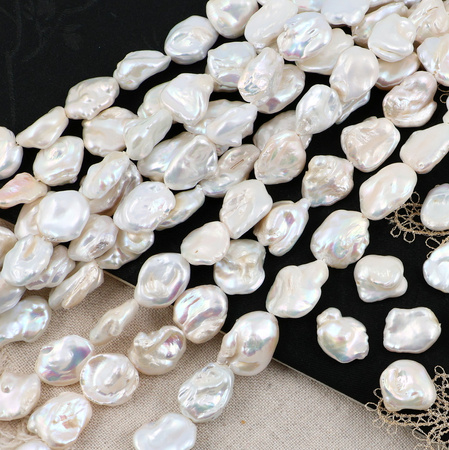 Perła słodkowodna baroque biała 10-20mm