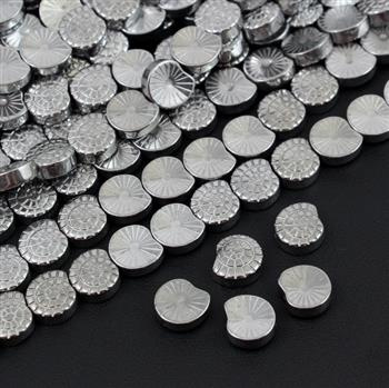 Hematyt muszla srebrna 10mm