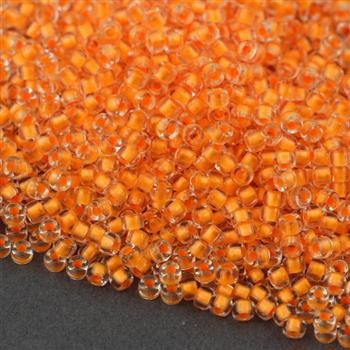 Matubo 8/0 Crystal Orange Neon Lined [10g]