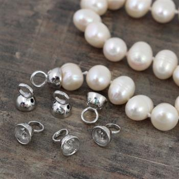 Kapturek tulejka do naszyjników srebrna 10x6mm