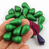 Drop Beads Velvet Fresh Green 18x11mm [4szt]