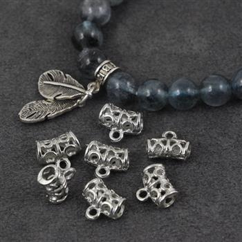 Krawatka srebrna ozdobna 12x8mm