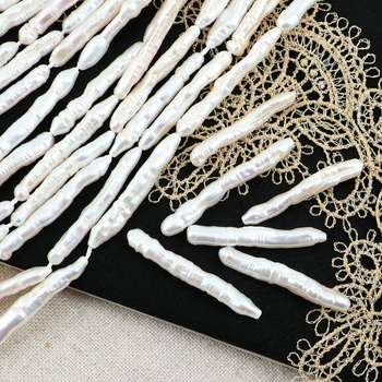 Perła słodkowodna kremowa pałeczka 25-40mm