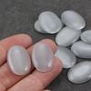Kaboszon kocie oko owal szary 25x18mm