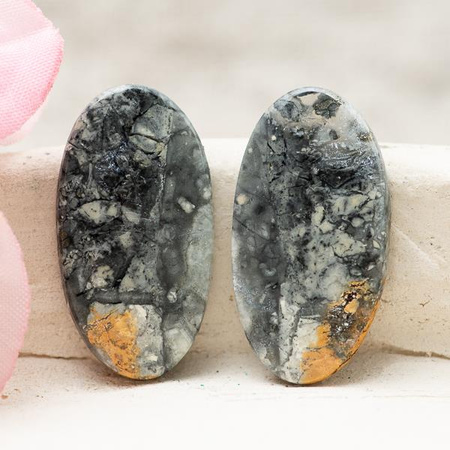 Kaboszony jaspis maligano 25x13x3mm [para]