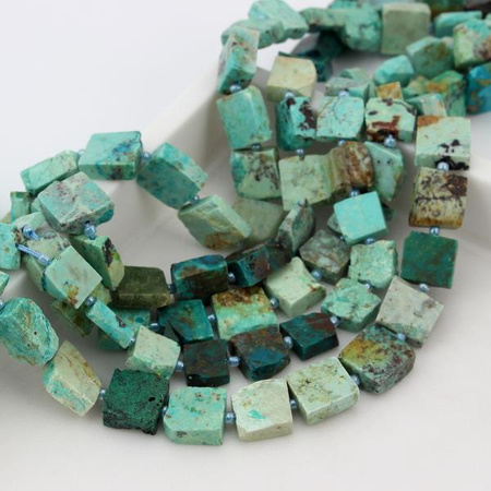 Chryzokola bryłka kwadrat 13mm