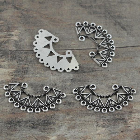 Baza kolczyka wachlarz srebrna 32x16mm [1szt]