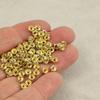 Przekładka oponka z cyrkoniami gold/crystal 4mm [10szt]