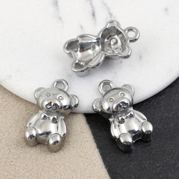 Zawieszka miś stal szlachetna 22x13mm