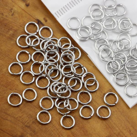 Ogniwo otwarte ciemno srebrne 7x1mm [50szt]