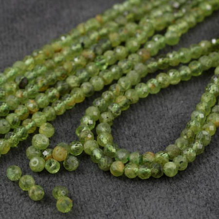 Peridot oponka fasetowana 4x3mm [20szt]