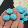 Howlit turkusowy moneta gładka 16mm