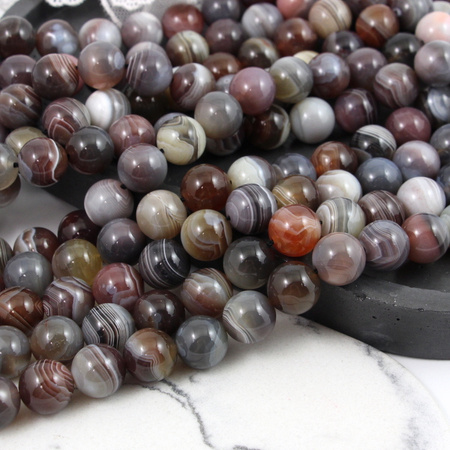 Agat botswana kula gładka 12mm